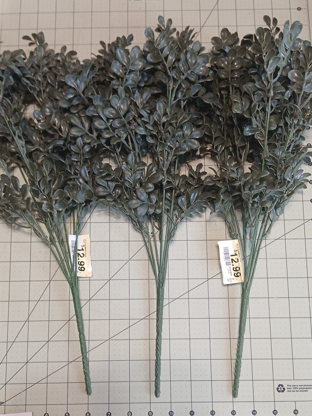 Artificial Boxwood Bush - Set Of 3
